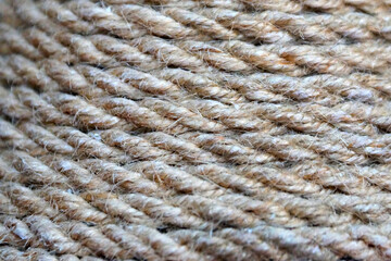 natural jute rope texture for background close-up