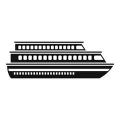 Tourism cruise icon. Simple illustration of tourism cruise vector icon for web design isolated on white background