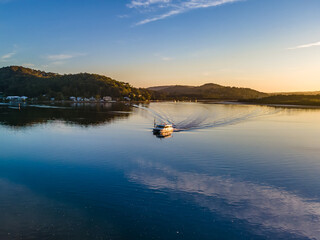Early morning waterscape over the bay