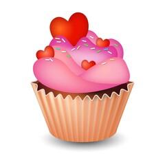 cupcake with heart