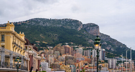 Street in Monaco Monte Carlo, Cote d'Azur, France, Europe.