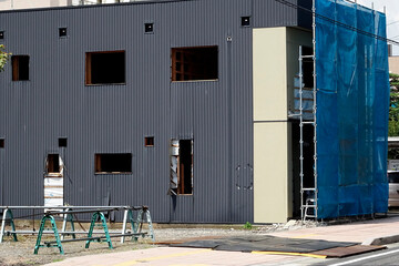 Naklejka premium 住宅建築工事現場