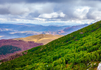 Fototapeta premium Bjelasnica, landscape with mountains and sky