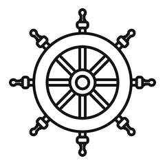 Cruise steering wheel icon. Outline cruise steering wheel vector icon for web design isolated on white background