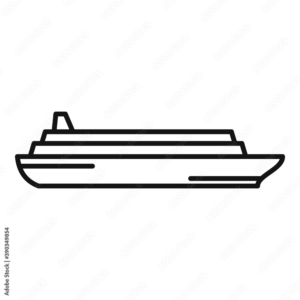 Poster ocean liner icon. outline ocean liner vector icon for web design isolated on white background