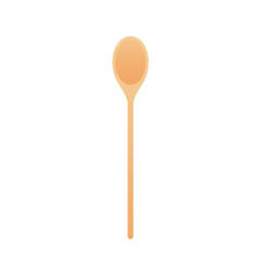Spoon vector. Wood Spoon on white background.