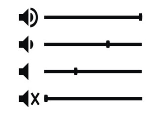 Sound bar slider. vector illustration