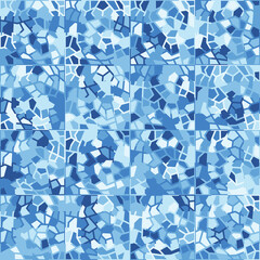 Fototapeta na wymiar Seamless pattern. Winter and ice colors. Shades of blue.