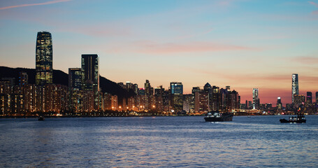 Obraz premium Hong Kong sunset