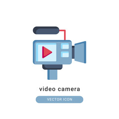 video camera icon vector illustration. video camera icon flat design.