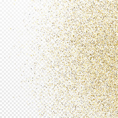 Gold glitter celebratory confetti background