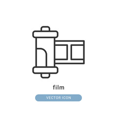 film icon vector illustration. film icon outline design.