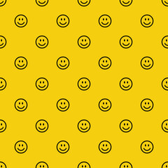 Smile icon pattern. Happy and sad faces. Vector abstract background