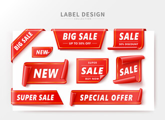 3D sales tag with yellow frame line