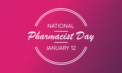 Vector illustration on the theme of National Pharmacist day observed each year on January 12th.