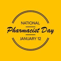 Vector illustration on the theme of National Pharmacist day observed each year on January 12th.