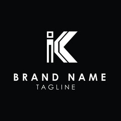 IK Font Alphabet Stylish Logo Design