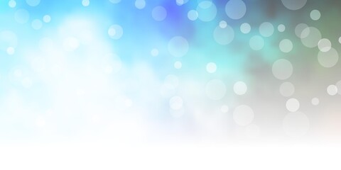 Light Blue, Green vector background with circles.