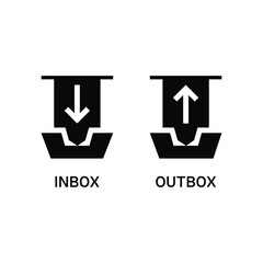 Inbox and Outbox icon vector. Eps10 vector illustration.