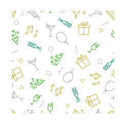 Party celebration seamless pattern for brithday event carnival festival