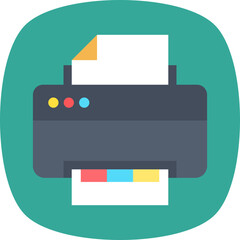 
A printer or a fax machine flat icon
