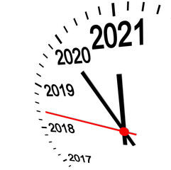 new year 2021 clock