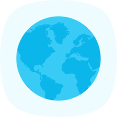 Fototapeta na wymiar Spherical earth model, earth planet icon 