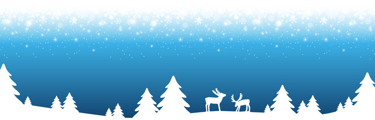 xmas background with snow fall and trees