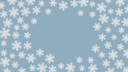 Christmas and New Year background with snowflakes. Abstract vector background