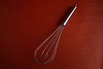 Manual hand blender, Wire whisk, mixing balloon mixer for blending, beating, Egg beater isolated on...