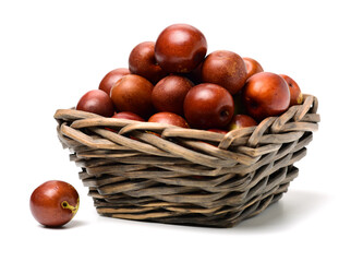 jujube or chinese date on white background