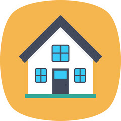 
Multistory building, architecture and building exterior flat icon
