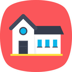 
Multistory building, architecture and building exterior flat icon
