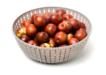 Obraz premium jujube or chinese date on white background