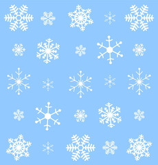 Vector Christmas holiday pattern with snowflakes