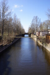 bypass canal in Kronstadt. Spring