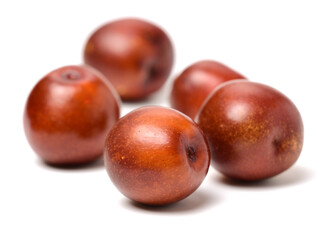 jujube or chinese date on white background