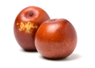 jujube or chinese date on white background
