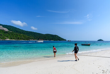 Beautiful remote island Pulau Aur near Mersing, Johor, Malaysia