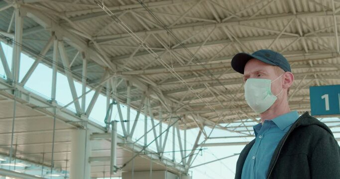 Man wearing protective mask