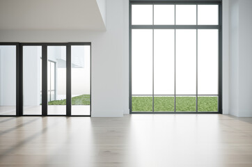 space, room, nobody, empty, new, clean, apartment, living, floor, wall, window, light, day, nice, 3d,render