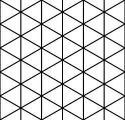 Seamless geometric hexagons and triangles grid pattern.