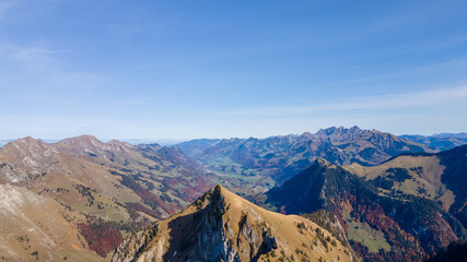 Aerial photography from les Rochers de Naye at 2042 meters, Switzerland. 
