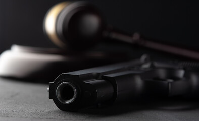 Obraz premium Black modern gun