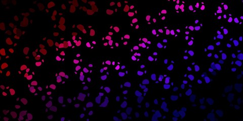 Dark blue, red vector backdrop with chaotic shapes.