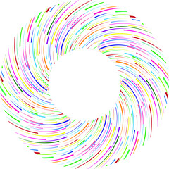 Radial speed Lines in Circle Form for comic books . Explosion background . Vector Illustration .Technology round Logo . Circular Design element . Abstract Geometric shape . Sunburst .