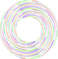 Radial speed Lines in Circle Form for comic books . Explosion background . Vector Illustration .Technology round Logo . Circular Design element . Abstract Geometric shape . Sunburst .