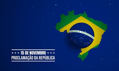 Brazil Republic Day Background. Vector Illustration.