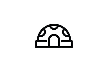 Playground Outline Icon - Mushroom House