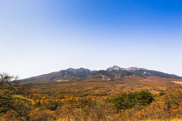 10月の野辺山高原ハイキング・山梨、日本